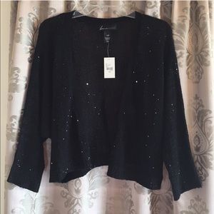Lane Bryant Black Sequin Shrug